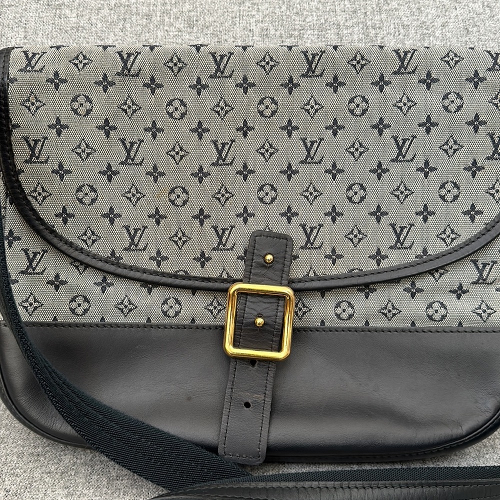 Louis Vuitton Minillin Navy and Gray Shoulder Bag - Picture 2 of 11